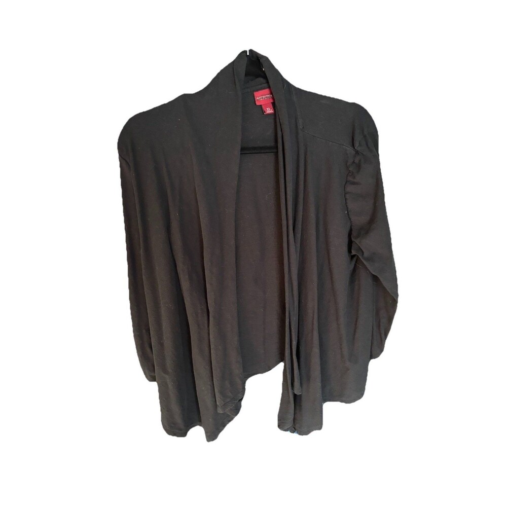 Merona Three Quarter Sleeve Black Cardigan Size XL Women’s